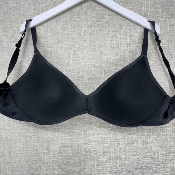 Skims Bra Womens 38D Black‎ T Shirt Lightly Lined Molded Foam Pads Comfort - Picture 6 of 9